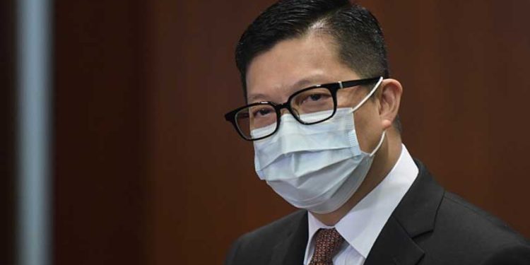 香港保安局局長鄧炳強 。(Photo by Li Zhihua/China News Service via Getty Images)