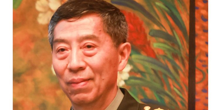 圖為2023年6月4日,中共國防部長李尚福在新加坡參加香格里拉對話會——國際年度防務峰會。(圖片來源:Danial Hakim/Wikipedia/CC0)