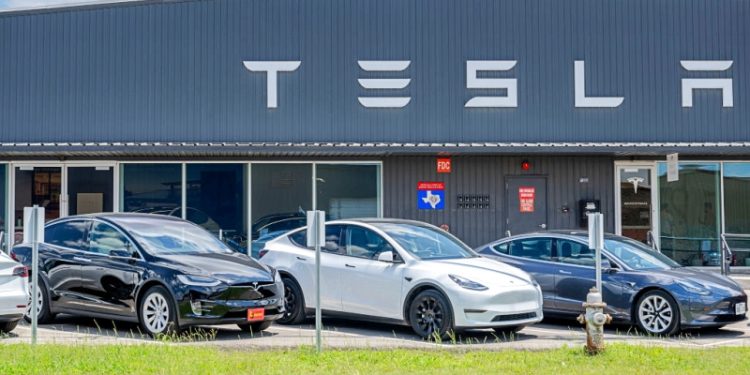 AUSTIN, TEXAS - MAY 31: Tesla vehicles are seen on a Tesla car lot on May 31, 2023 in Austin, Texas. Tesla's Model Y has become the world's best selling car in the first quarter of 2023. (Photo by Brandon Bell/Getty Images)