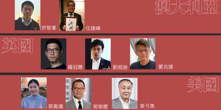 亞太法律協會（LAWASIA）多個國際法律組織，關注警方國安處通緝8名海外民主派人士。（圖片：粵語組製圖/RFA）