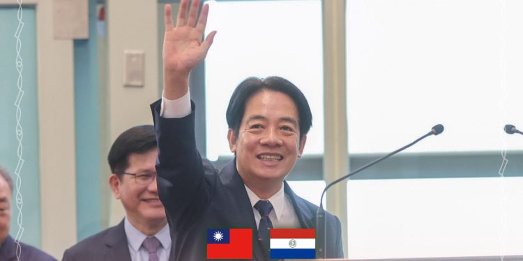 2023年8月12日,台灣副總統賴清德率團出訪巴拉圭,途中將過境美國。(圖片取自賴清德推特)