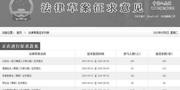 中共新治安法草案 罕見引發學者公開批評 (網絡截圖)