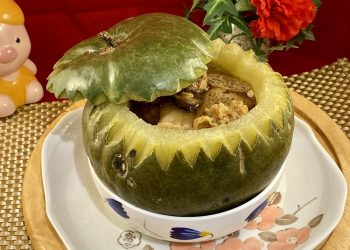 【梁廚美食】素食迷你冬瓜盅/秋葵的功效與作用禁忌/涼拌秋葵