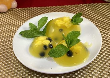 【梁廚美食】寒天菠蘿果凍/ Xo醬西芹炒象拔蚌