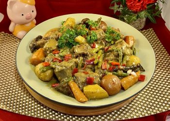 【梁廚美食】蟲草花沙參玉竹鷓鴣湯/咖哩土豆胡蘿蔔炆牛尾/紅豆砵仔糕