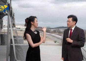 秦剛被爆與傅曉田有婚外情 （網絡圖片）