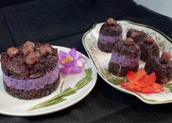 【梁廚美食】蜜椒牛仔骨/紫米/黑糯米紫薯糕