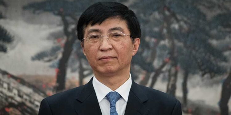 中共中央對台工作領導小組副組長王滬寧。中共介選最近傳出新花招 (圖片: Lintao Zhang/Getty Images)