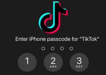 近日TikTok突然要求用戶，必須輸入「iPhone密碼」才可使用該程式。（圖擷取自TikTok）