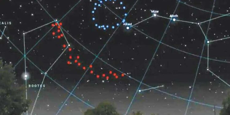 英國中央蘭開夏大學研究團隊在太空中發現巨大的環形結構，直徑為13億光年，約為地球上看到的月球大小15倍。（摘自英國中央蘭開夏大學官網）