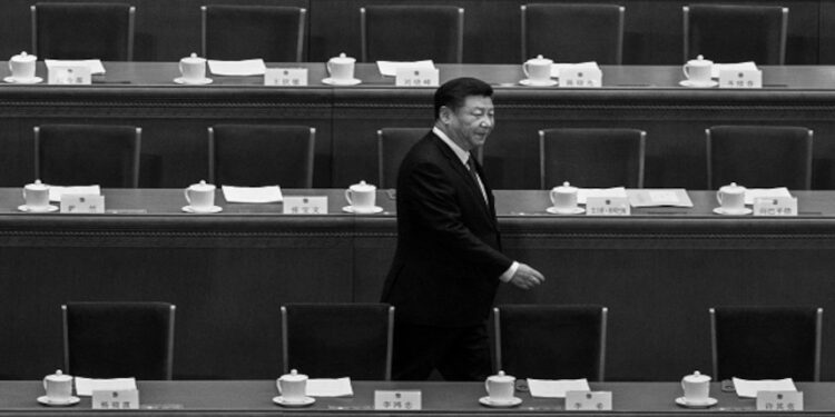 習近平對中共政法會議再次強調「楓橋經驗」。(圖片來源:Kevin Frayer/Getty Images)