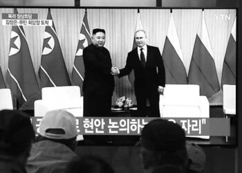 金正恩和普京 (圖片：Chung Sung-Jun/Getty Images)