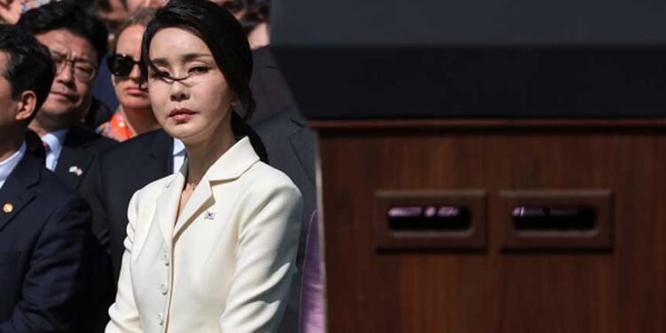 韓國總統夫人金建希(Kim Keon-hee) （圖片：Win McNamee/Getty Images)