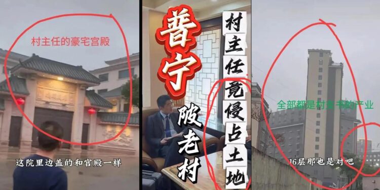 村書記違規佔地60畝(網絡圖片合成)