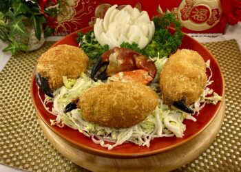 【梁廚美食】百花炸釀大蟹鉗/節瓜鱆魚瘦肉湯/青豆角炒叉燒