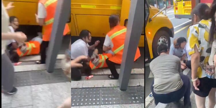 蘇州日僑校車遭襲 日本母子受傷 毛寧仍稱偶發事件(網絡視頻截圖合成)