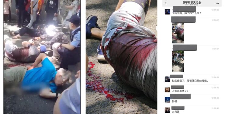 端午節驚悚命案 4外國人在吉林遭砍殺(網絡視頻截圖合成)