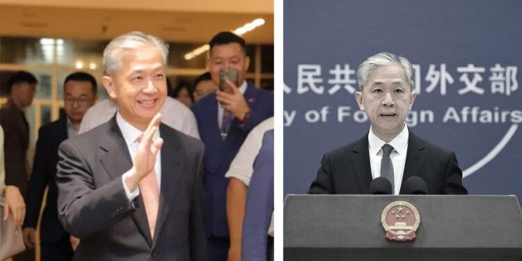 汪文斌滿面春分抵達柬埔寨履新 網諷:喪事喜辦(Photo by Johannes Neudecker/picture alliance via Getty Images)