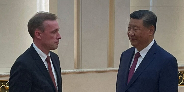 沙利文在北京與習近平會面(圖片來源:Reuters)