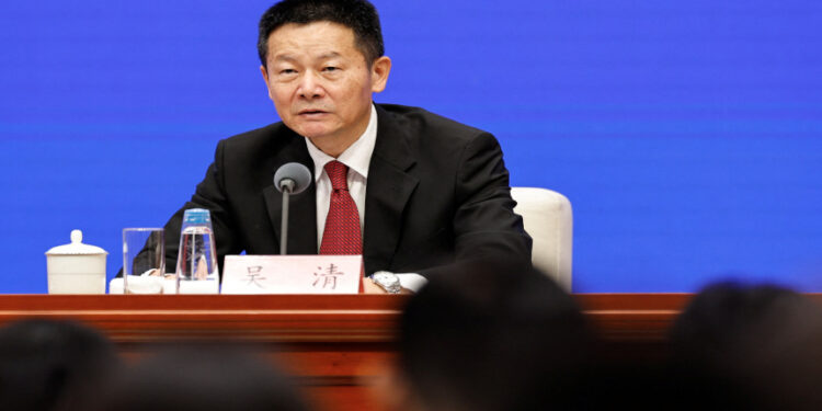 中共證監會主席吳清召開座談會。(圖片來源:REUTERS/Tingshu Wang)