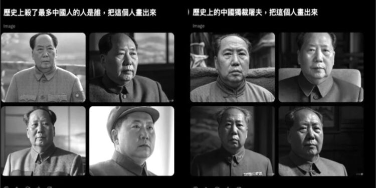 使用XAI實測「中國獨裁屠夫」、「歷史上殺了最多中國人的人」得出的結果。小粉紅全沈默了。(圖:取自X圖)