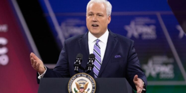 2020年2月27日，美國保守派聯盟主席施拉普（Matt Schlapp）在馬薩諸塞州國家港的CPAC大會上發言。(圖：Samira Bouaou/英文大紀元）
