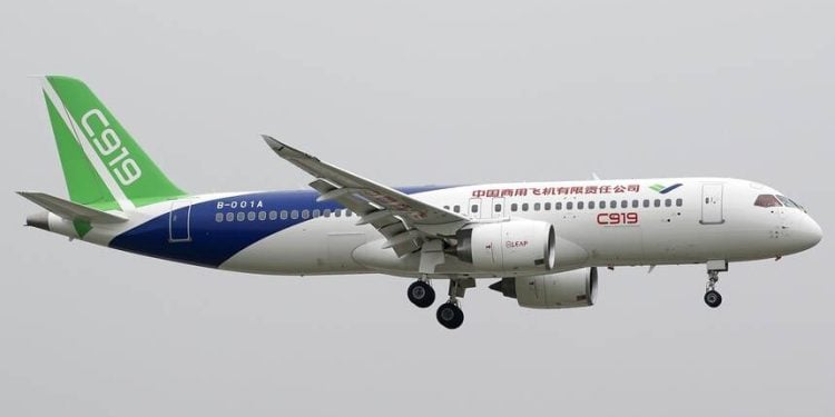 中國商飛C919。(圖片來源:維基百科)