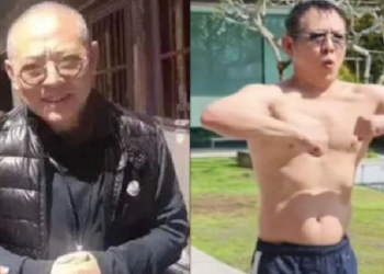 62歲李連杰探班吳京 笑容曝光引“換零件”傳言再燃