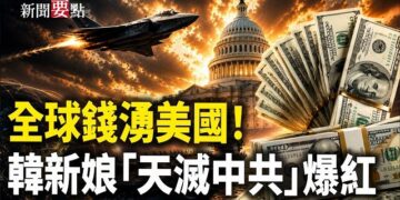 【新聞要點】全球資金湧美國！暴雨突襲內蒙古赤峰市 積水及腰；河北麥田現怪石 網民熱議「改朝換代」；南韓最美新娘「天滅中共」婚紗爆紅